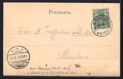 AK Berlin-Tiergarten, Klopstockstrasse vom Hansaplatz aus