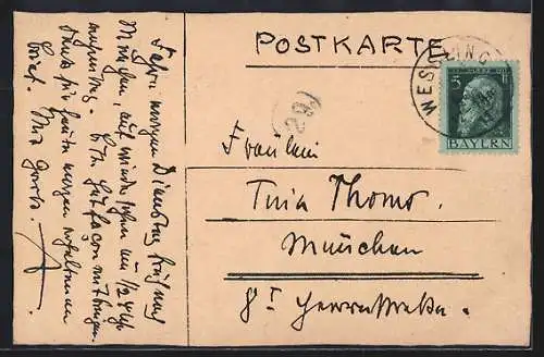 Künstler-AK Handgemalt sign. Carl O. Arends: Rosen im Topf, Kirche vor Bergen