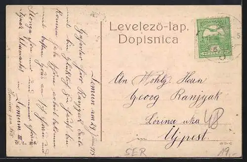 AK Semlin, Geschäfte in der Herrengasse