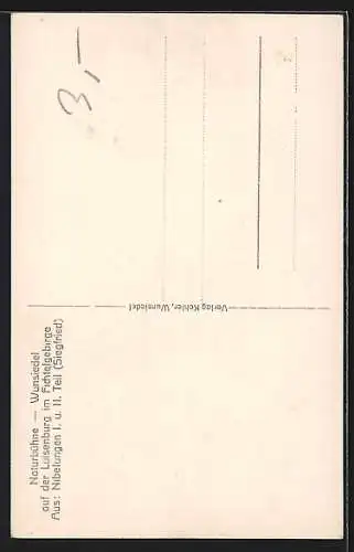 AK Wunsiedel, Naturbühne auf der Luisenburg, Szene aus Nibelungen I. u. II. Teil, Siegfried