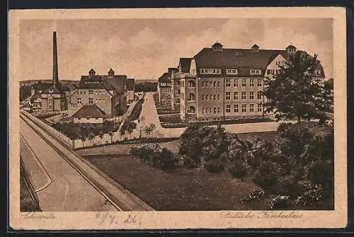 AK Chemnitz, Städtisches Krankenhaus aus der Vogelschau