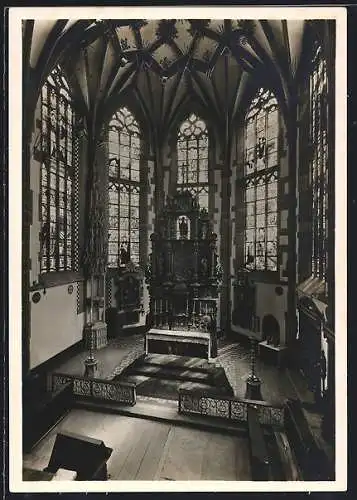 Foto-AK Deutscher Kunstverlag, Nr. 5: Kiedrich, Chor der Pfarrkirche