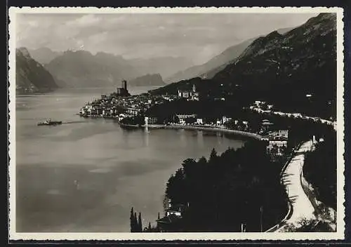 AK Malcesine /Lago di Garda, Ortsansicht gegen Norden