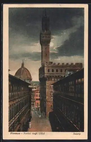 AK Firenze, Portici degli Uffizi e Palazzo Vecchio