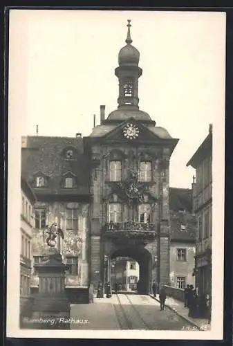 AK Bamberg, Blick zum Rathaus
