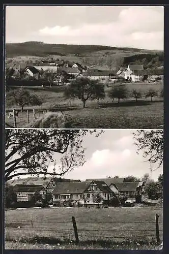AK Herchenrode im Odenw., Gasthaus Georg von Stein, Ortsansicht