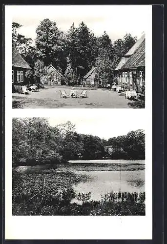 AK Harber / Soltau, Pension Willenbockel mit See