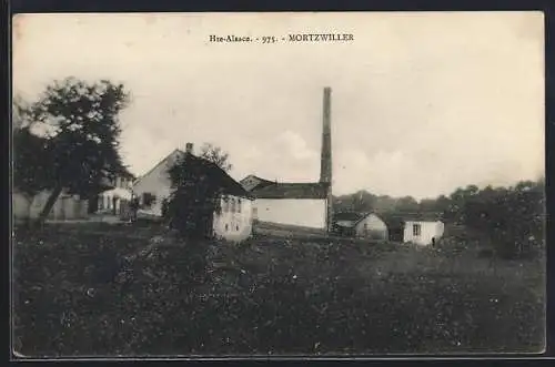 AK Mortzwiller, Ortsansicht vom Feld aus