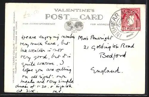 AK Alte Frau an einem Spinnrad