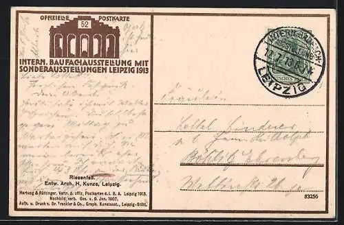 AK Leipzig, Internationale Baufachausstellung 1913, Riesenfass