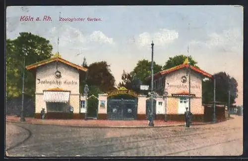 AK Köln a. Rh., Zoologischer Garten, Blick auf den Eingang