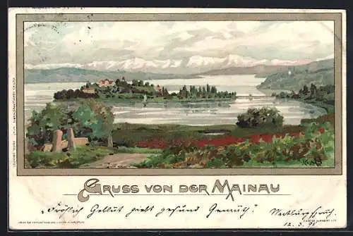 Künstler-AK K. Mutter: Insel Mainau