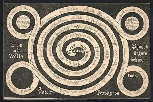 AK Vexirkarte, Eile mit Weile, Mensch ärgere dich nicht