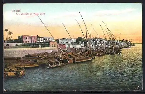 AK Cairo, General view of the old Cairo, Boote