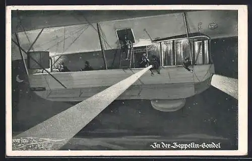 AK Matrosen bei Nacht in der Zeppelin-Gondel