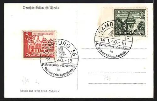 AK Chamäleon auf einem Zweig sitzend