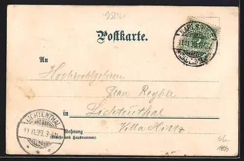 Künstler-AK Carl Münch: Karlsruhe, Palais Prinz Max.