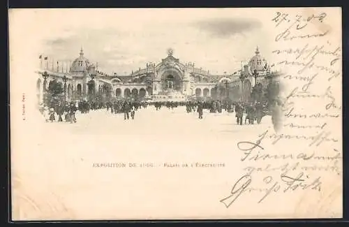 AK Paris, Exposition de 1900, Palais de l`Électricité