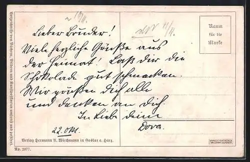Künstler-AK sign.: Adalbert Holzer: Dorfstrasse in der Nacht