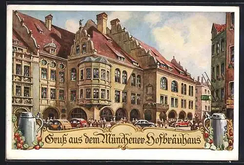 Künstler-AK München, Münchner Hofbräuhaus