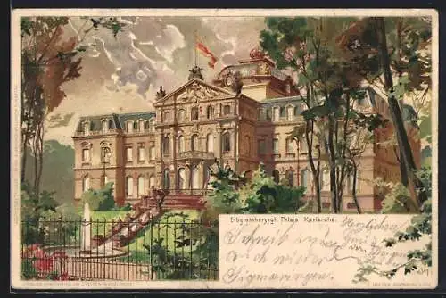 Künstler-AK Heinrich Kley: Karlsruhe, Erbgrossherzogl. Palais