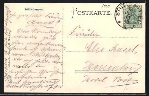 AK Stuttgart, Gasthaus Weinhaus am See von Friedr. Koppenhöfer