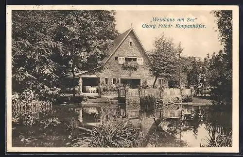 AK Stuttgart, Gasthaus Weinhaus am See von Friedr. Koppenhöfer