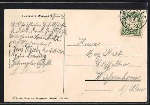 AK Münchner Kindls Reise, Wegweiser