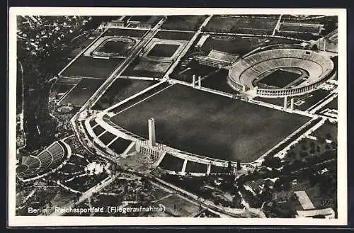 AK Berlin, Reichssportfeld vom Flugzeug aus