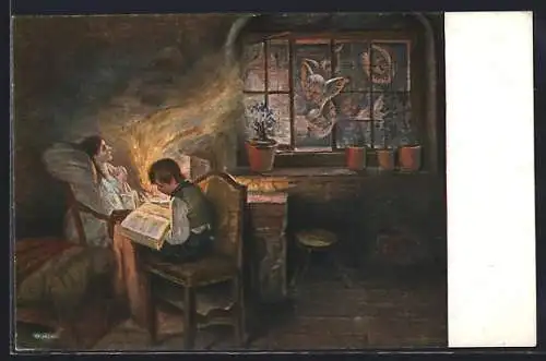 Künstler-AK Hermann Kaulbach: Genesung