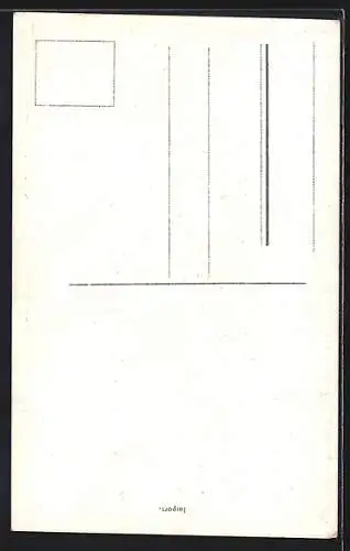 AK Landstreicher mit Zettel in der Hand, Neujahrsgruss