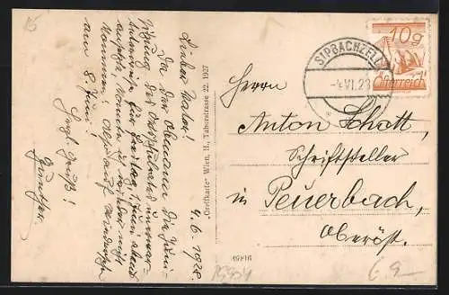 AK Sipbachzell /O. Ö., Ortspartie mit Kirche