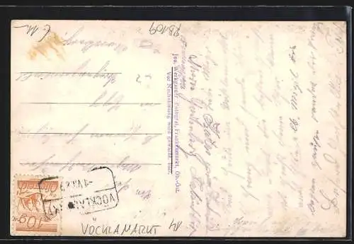 AK Vöcklamarkt, Teilansicht mit Kirche