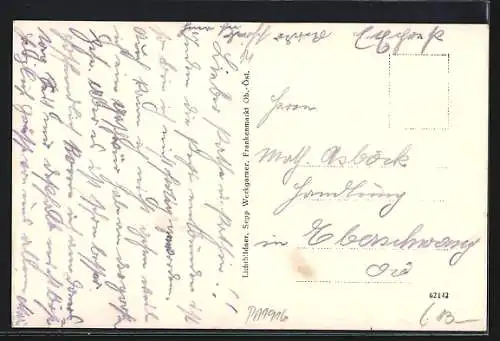 AK Fornach /Ob. Öst., Ortspartie mit Kirche