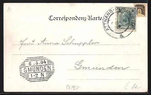 AK Attnang, Ortspartie mit Kirche