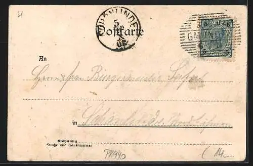 AK Steinwinkel bei Traunkirchen, Gasthof am Stein mit Traunstein