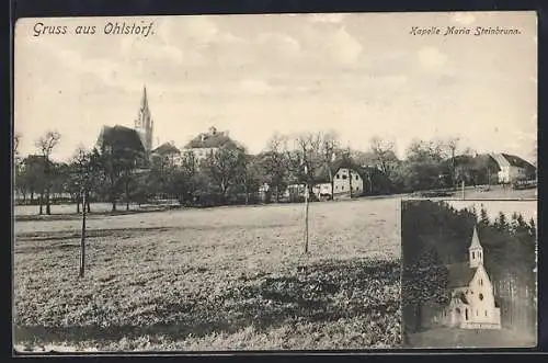 AK Ohlstorf, Kapelle Maria Steinbrunn und Teilansicht