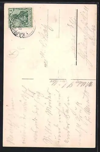 AK Burg Windeck mit eintreffenden Reitern