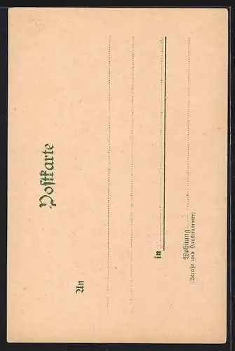 Lithographie Berlin, Gertraudenstrasse im Abendlicht