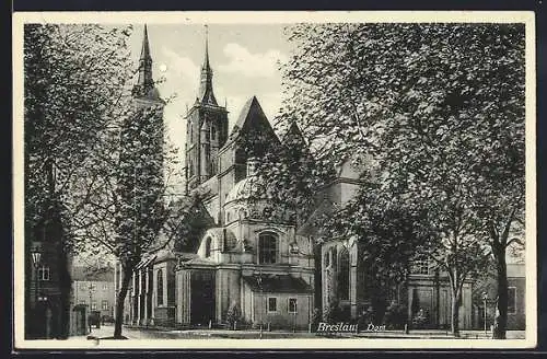 AK Breslau, Ortspartie am Dom