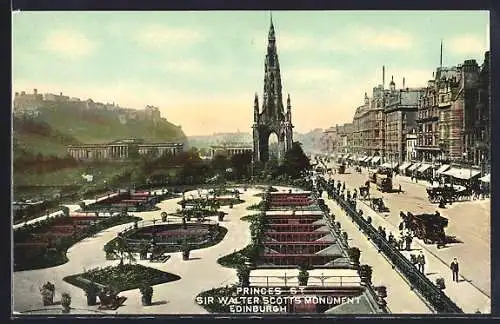 AK Edinburgh, Princes St., Sir Walter Scotts Monument