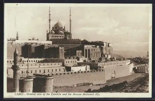 AK Cairo, General view of the Citadelle and the Mosque Mohamed Aly