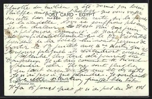 AK Cairo, General view of the Citadelle and the Mosque Mohamed Aly