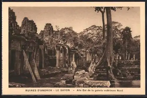 AK Siem Reap, Ruines D`Angkor-Le Bayon-Aile Est de la galerie exterieure Nord