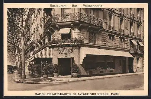 AK Paris, Maison Prunier-Traktir, 16. Avenue Victor-Hugo