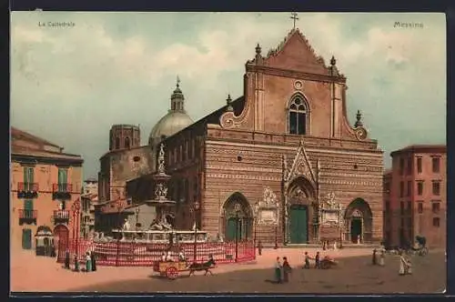 Lithographie Messina, la Cattedrale