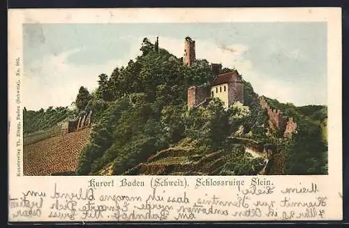 AK Baden, Schlossruine Stein