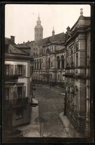 Fotografie unbekannter Fotograf, Ansicht Baden-Baden, Blick nach dem Friedrichsbad, Strassenpartie