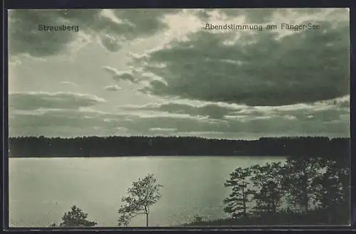 AK Strausberg, Abendstimmung am Fänger-See