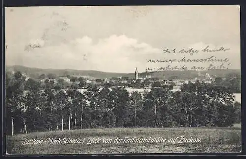 AK Bad Buckow, Blick von der Ferdinandshöhe auf Buckow